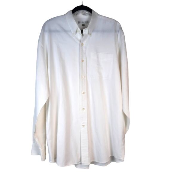 CUTTER & BUCK DRESS SHIRT MEN'S XL WHITE BUTTON DOWN COLLARED POCKET LONG SLEEVE - Picture 1 of 10